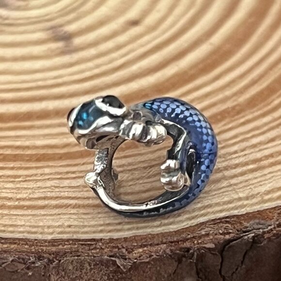 Pandora Metallic Blue Gecko Charm - Picture 3 of 6